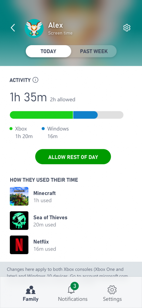 You can't play this title because you don't have any screen time. Xbox -  Microsoft Community